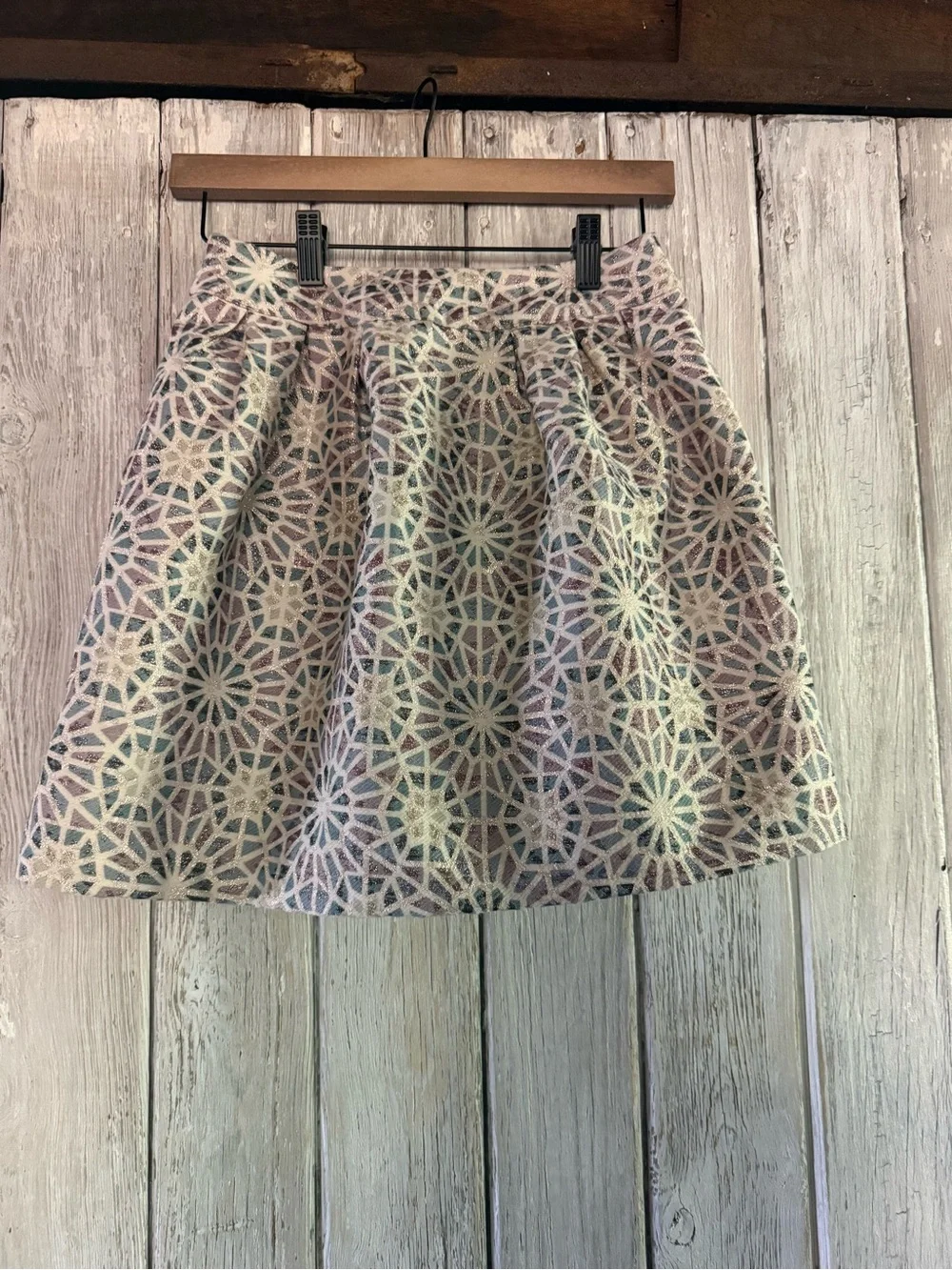 Miami sparkling geometric patterned mini skirt